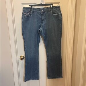 Old Navy Women's Straight Leg Jeans - Dark Blue